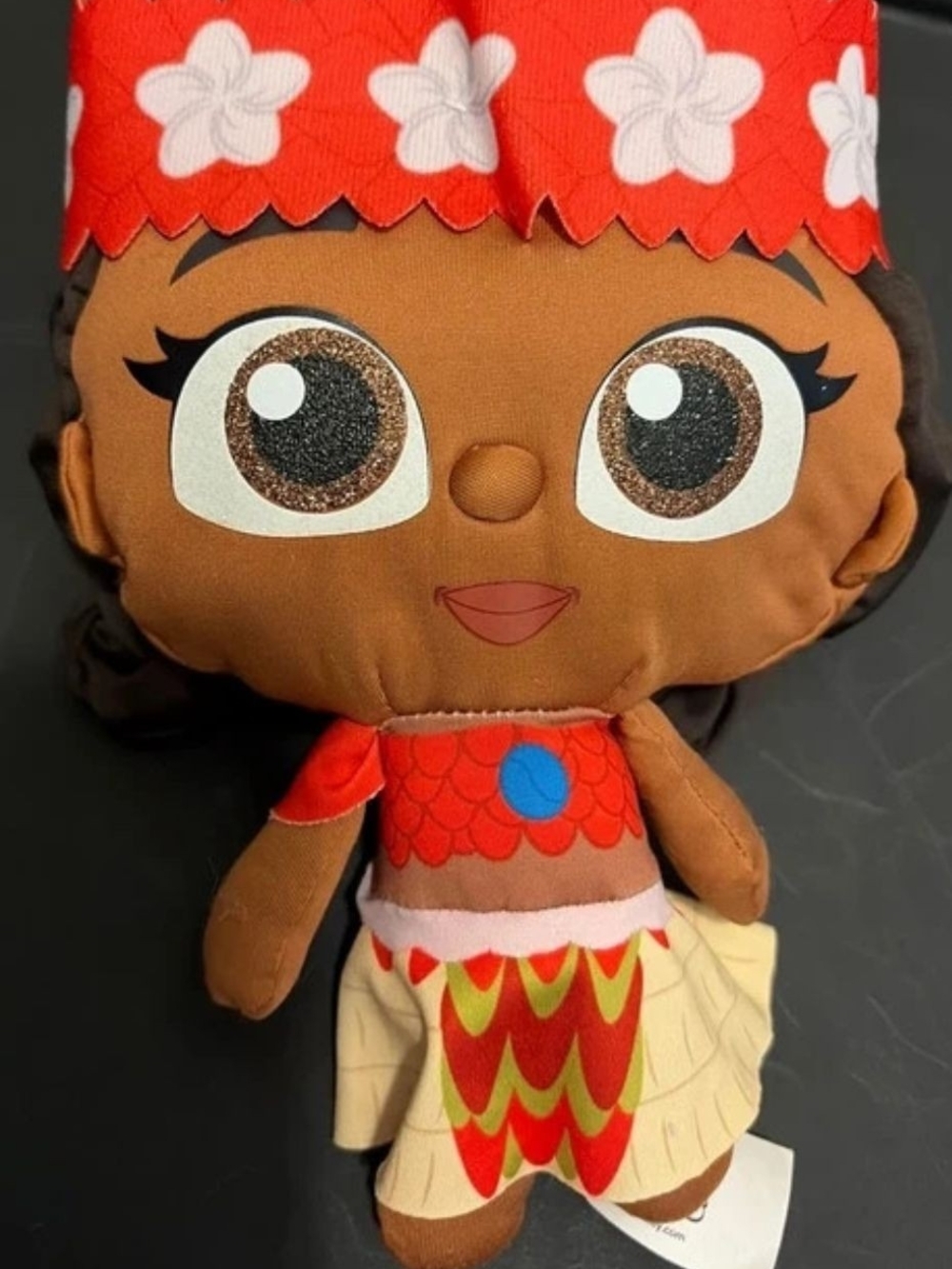 Disney Moana Plush Doll - Brown, Red, Cream, Blue Accents